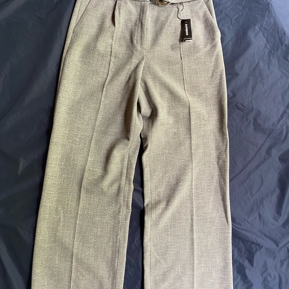 ❌ sold ❌ NWT Express High Rise Wide Leg Women’s Gray Dress Pants with a Belt